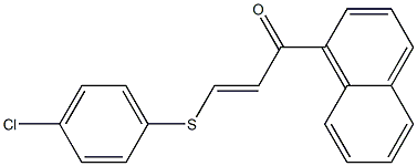 3-[(4-chlorophenyl)thio]-1-(1-naphthyl)prop-2-en-1-one|