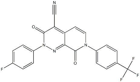 2-(4-fluorophenyl)-3,8-dioxo-7-[4-(trifluoromethyl)phenyl]-2,3,7,8-tetrahydropyrido[3,4-c]pyridazine-4-carbonitrile Structure