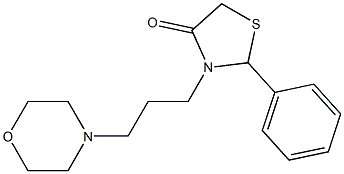 3-(3-morpholinopropyl)-2-phenyl-1,3-thiazolan-4-one,,结构式