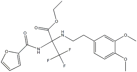 ethyl 2-[(3,4-dimethoxyphenethyl)amino]-3,3,3-trifluoro-2-[(2-furylcarbonyl)amino]propanoate|