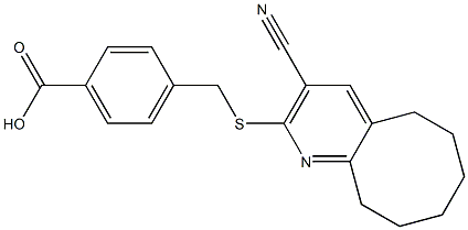  4-{[(3-cyano-5,6,7,8,9,10-hexahydrocycloocta[b]pyridin-2-yl)sulfanyl]methyl}benzenecarboxylic acid