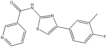 N-[4-(4-fluoro-3-methylphenyl)-1,3-thiazol-2-yl]nicotinamide Struktur