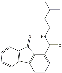 N1-isopentyl-9-oxo-9H-1-fluorenecarboxamide Struktur