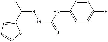 N1-(4-fluorophenyl)-2-[1-(2-thienyl)ethylidene]hydrazine-1-carbothioamide Structure