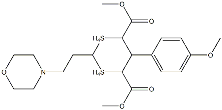 dimethyl 5-(4-methoxyphenyl)-2-(2-morpholinoethyl)-1,1,3,3-tetraoxo-1lambda~6~,3lambda~6~-dithiane-4,6-dicarboxylate Structure