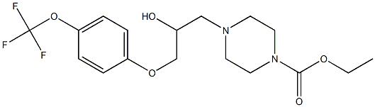ethyl 4-{2-hydroxy-3-[4-(trifluoromethoxy)phenoxy]propyl}piperazine-1-carboxylate Struktur