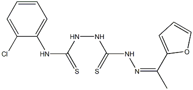 N-(2-chlorophenyl)-2-({2-[(Z)-1-(2-furyl)ethylidene]hydrazino}carbothioyl)-1-hydrazinecarbothioamide Struktur