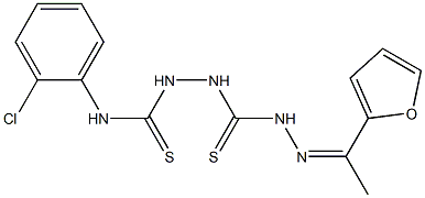 N-(2-chlorophenyl)-2-({2-[(Z)-1-(2-furyl)ethylidene]hydrazino}carbothioyl)-1-hydrazinecarbothioamide Structure