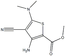 methyl 3-amino-4-cyano-5-(dimethylamino)-2-thiophenecarboxylate,,结构式