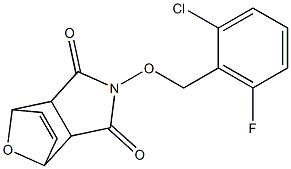 4-[(2-chloro-6-fluorobenzyl)oxy]-10-oxa-4-azatricyclo[5.2.1.0~2,6~]dec-8-ene-3,5-dione 结构式