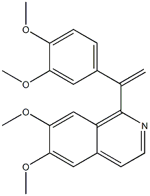 1-[1-(3,4-dimethoxyphenyl)vinyl]-6,7-dimethoxyisoquinoline 化学構造式