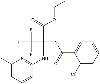 ethyl 2-[(2-chlorobenzoyl)amino]-3,3,3-trifluoro-2-[(6-methyl-2-pyridyl)amino]propanoate Structure