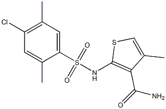 2-{[(4-chloro-2,5-dimethylphenyl)sulfonyl]amino}-4-methylthiophene-3-carboxamide