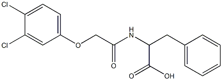 2-{[2-(3,4-dichlorophenoxy)acetyl]amino}-3-phenylpropanoic acid,,结构式