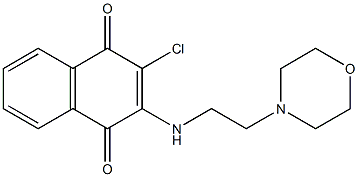 2-chloro-3-[(2-morpholinoethyl)amino]naphthoquinone Struktur