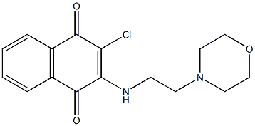 2-chloro-3-[(2-morpholinoethyl)amino]naphthoquinone 化学構造式