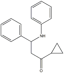 3-anilino-1-cyclopropyl-3-phenylpropan-1-one Structure