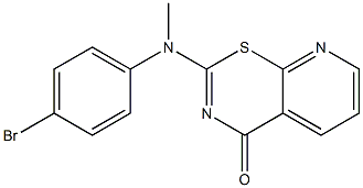 2-[4-bromo(methyl)anilino]-4H-pyrido[3,2-e][1,3]thiazin-4-one Structure