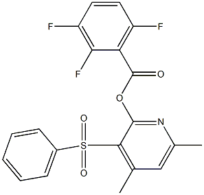 4,6-dimethyl-3-(phenylsulfonyl)-2-pyridinyl 2,3,6-trifluorobenzenecarboxylate|