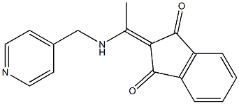 2-{1-[(4-pyridinylmethyl)amino]ethylidene}-1H-indene-1,3(2H)-dione Structure