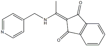 2-{1-[(4-pyridinylmethyl)amino]ethylidene}-1H-indene-1,3(2H)-dione 结构式