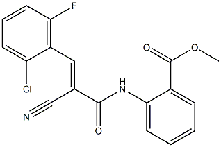 methyl 2-{[3-(2-chloro-6-fluorophenyl)-2-cyanoacryloyl]amino}benzoate Structure