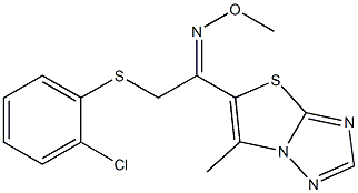 2-[(2-chlorophenyl)sulfanyl]-1-(6-methyl[1,3]thiazolo[3,2-b][1,2,4]triazol-5-yl)-1-ethanone O-methyloxime Structure