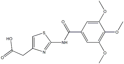 2-{2-[(3,4,5-trimethoxybenzoyl)amino]-1,3-thiazol-4-yl}acetic acid,,结构式