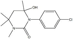 1-(4-chlorophenyl)-6-hydroxy-3,4,4,6-tetramethylhexahydropyrimidin-2-one,,结构式