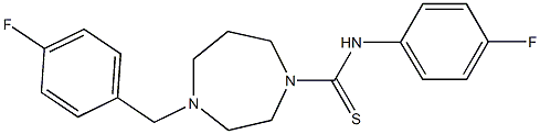 N1-(4-fluorophenyl)-4-(4-fluorobenzyl)-1,4-diazepane-1-carbothioamide,,结构式