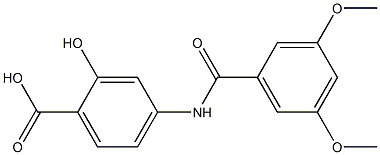 4-[(3,5-dimethoxybenzoyl)amino]-2-hydroxybenzoic acid|