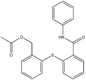 2-{[2-(anilinocarbonyl)phenyl]thio}benzyl acetate Structure