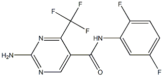 N5-(2,5-difluorophenyl)-2-amino-4-(trifluoromethyl)pyrimidine-5-carboxamide Structure