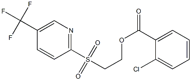 2-{[5-(trifluoromethyl)-2-pyridyl]sulfonyl}ethyl 2-chlorobenzoate Structure