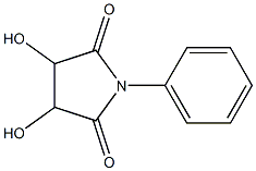 3,4-dihydroxy-1-phenylpyrrolidine-2,5-dione 化学構造式