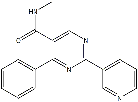 N-methyl-4-phenyl-2-(3-pyridinyl)-5-pyrimidinecarboxamide Structure