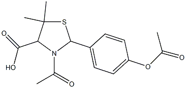  3-acetyl-2-[4-(acetyloxy)phenyl]-5,5-dimethyl-1,3-thiazolane-4-carboxylica cid