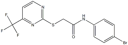 N1-(4-bromophenyl)-2-{[4-(trifluoromethyl)pyrimidin-2-yl]thio}acetamide Structure