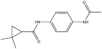 N1-[4-(acetylamino)phenyl]-2,2-dimethylcyclopropane-1-carboxamide Structure