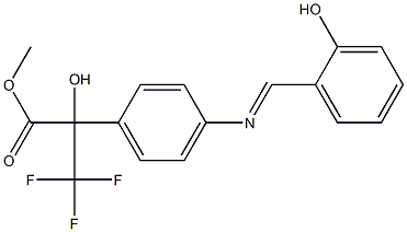 methyl 3,3,3-trifluoro-2-hydroxy-2-{4-[(2-hydroxybenzylidene)amino]phenyl}propanoate 结构式