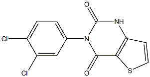 3-(3,4-dichlorophenyl)-1,2,3,4-tetrahydrothieno[3,2-d]pyrimidine-2,4-dione 化学構造式