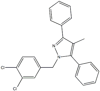 1-(3,4-dichlorobenzyl)-4-methyl-3,5-diphenyl-1H-pyrazole Structure