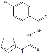 N1-bicyclo[2.2.1]hept-2-yl-2-(4-chlorobenzoyl)hydrazine-1-carbothioamide Structure