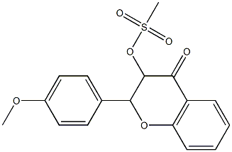 2-(4-methoxyphenyl)-4-oxo-3,4-dihydro-2H-chromen-3-yl methanesulfonate,,结构式