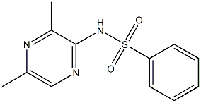 N1-(3,5-dimethylpyrazin-2-yl)benzene-1-sulfonamide 化学構造式