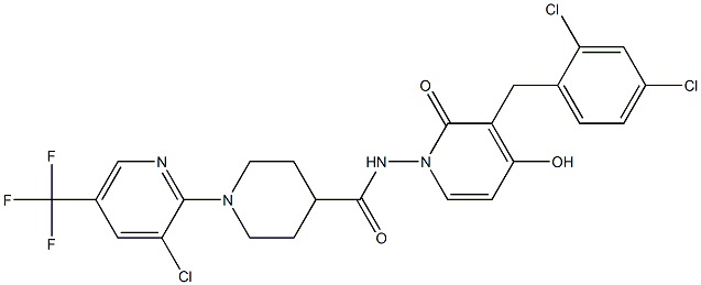  1-[3-chloro-5-(trifluoromethyl)-2-pyridinyl]-N-[3-(2,4-dichlorobenzyl)-4-hydroxy-2-oxo-1(2H)-pyridinyl]-4-piperidinecarboxamide