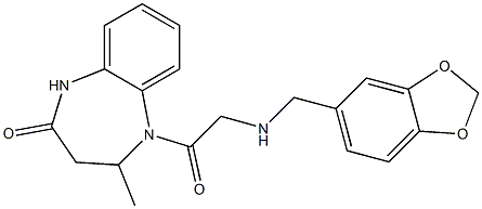 5-{2-[(1,3-benzodioxol-5-ylmethyl)amino]acetyl}-4-methyl-1,3,4,5-tetrahydro-2H-1,5-benzodiazepin-2-one