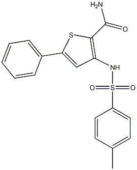 3-{[(4-methylphenyl)sulfonyl]amino}-5-phenylthiophene-2-carboxamide