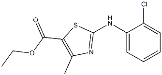 ethyl 2-(2-chloroanilino)-4-methyl-1,3-thiazole-5-carboxylate 化学構造式