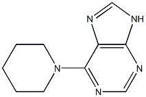 6-piperidino-9H-purine Struktur